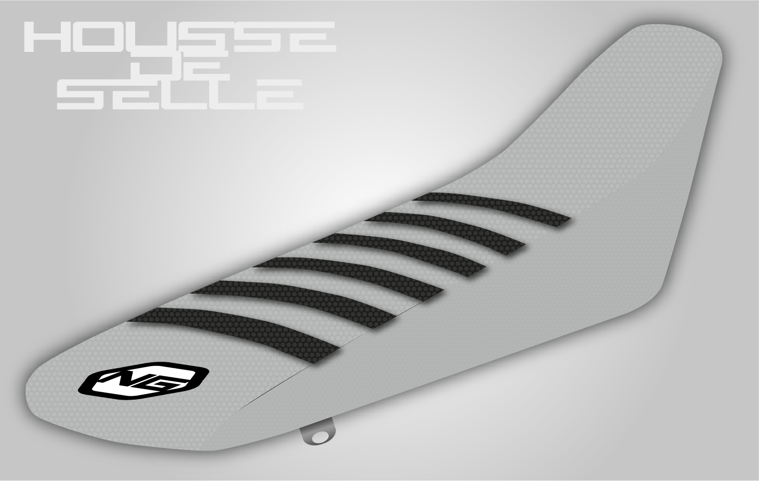 housse de selle motocross stark varg future grise noire seat cover ng-01