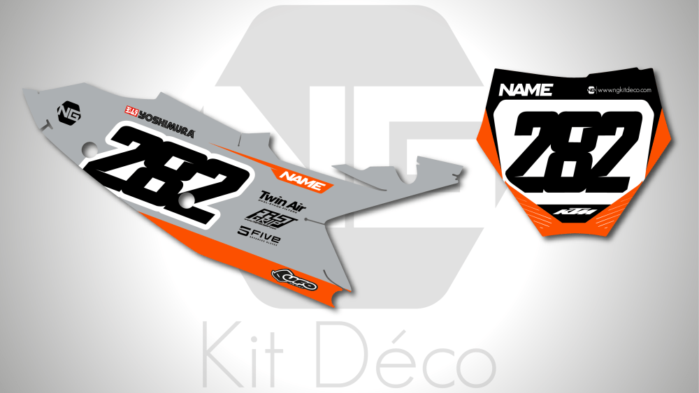 kit déco fond de plaques numéros 125 250 350 450 sx sxf 2023 2024 2025 ktm motocross ng decals bionic series mx stickers graphics autocollant adhesifs_Plan de travail 1