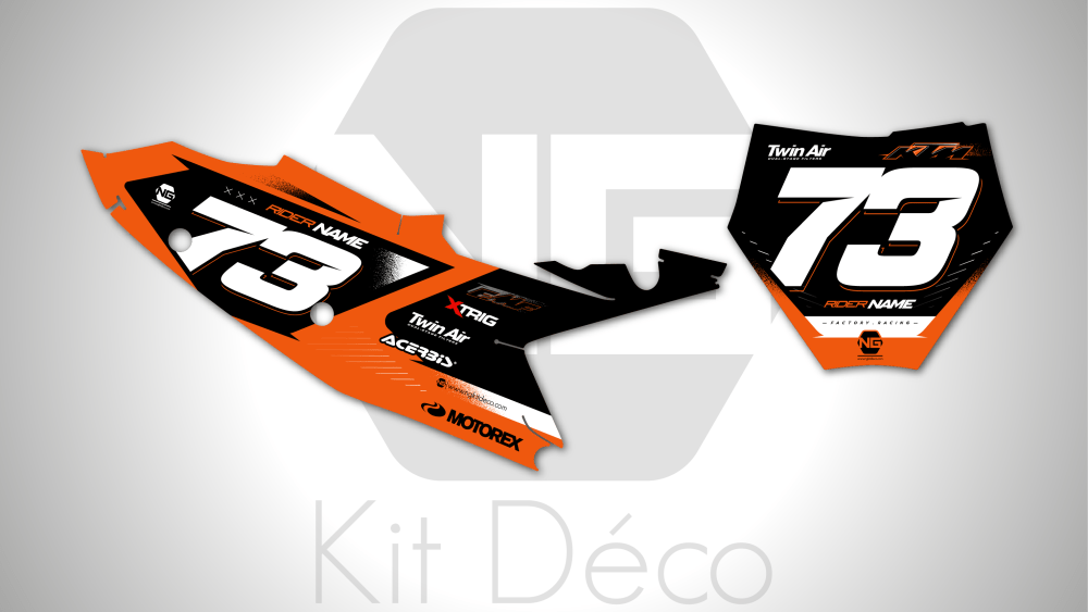 kit déco fond de plaques numéros 125 250 350 450 sx sxf 2023 2024 ktm motocross ng decals alba series mx stickers graphics autocollant adhesifs_Plan de travail 1