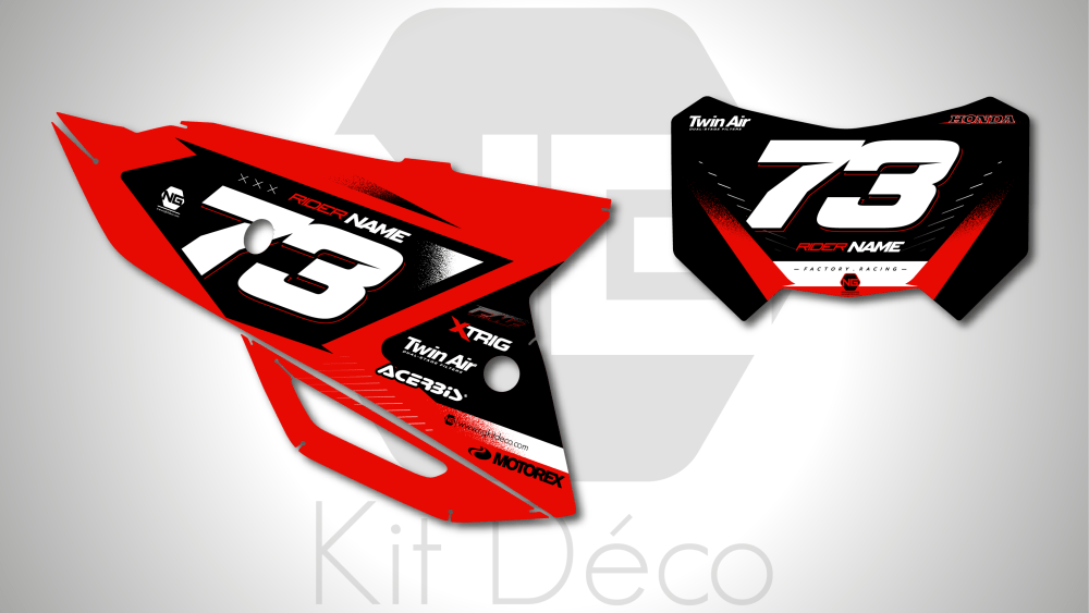 kit déco fond de plaques numéros 250 300 400 450 crf rx 2021 2022 2023 2024 2025 honda enduro ng alba series decals stickers graphics autocollant adhesifs_Plan de travail 1