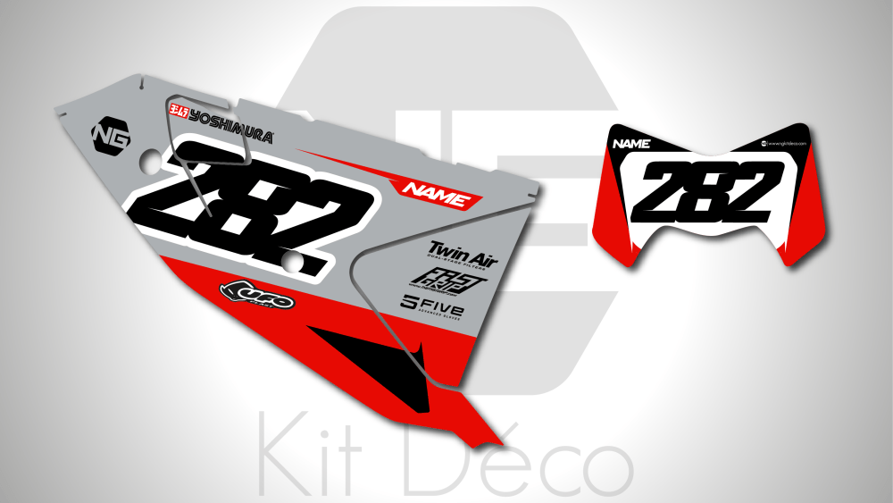 kit déco fond de plaques numéros fantic 125 250 xe 2023 2024 2025 ng motocross bionic series graphics stickers autocollants adhesifs_Plan de travail 1