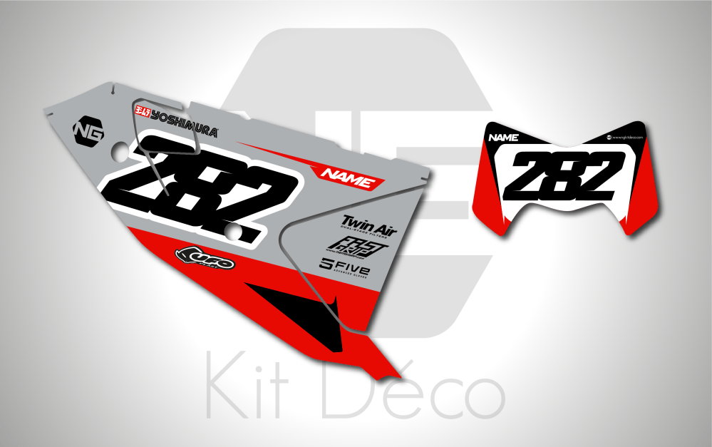 Kit déco fond de plaque numéro FANTIC XE / XEF KENT1MOTO 2021 125 250 450