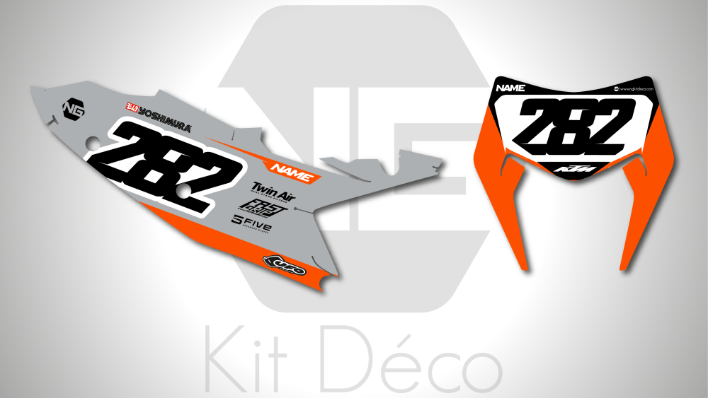 kit déco fond de plaques numéros ktm 125 250 300 350 450 500 exc excf tpi xcw 2024 2025 enduro ng bionic series decals stickers graphics autocollant adhesifs_Plan de travail 1