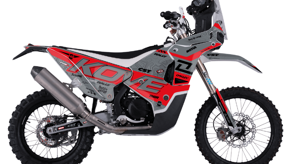 kit déco kove 450 rally 2023 2024 2025 trail moto ng DKR rouge séries decals stickers graphics autocollant adhesifs visuel_Plan de travail 1