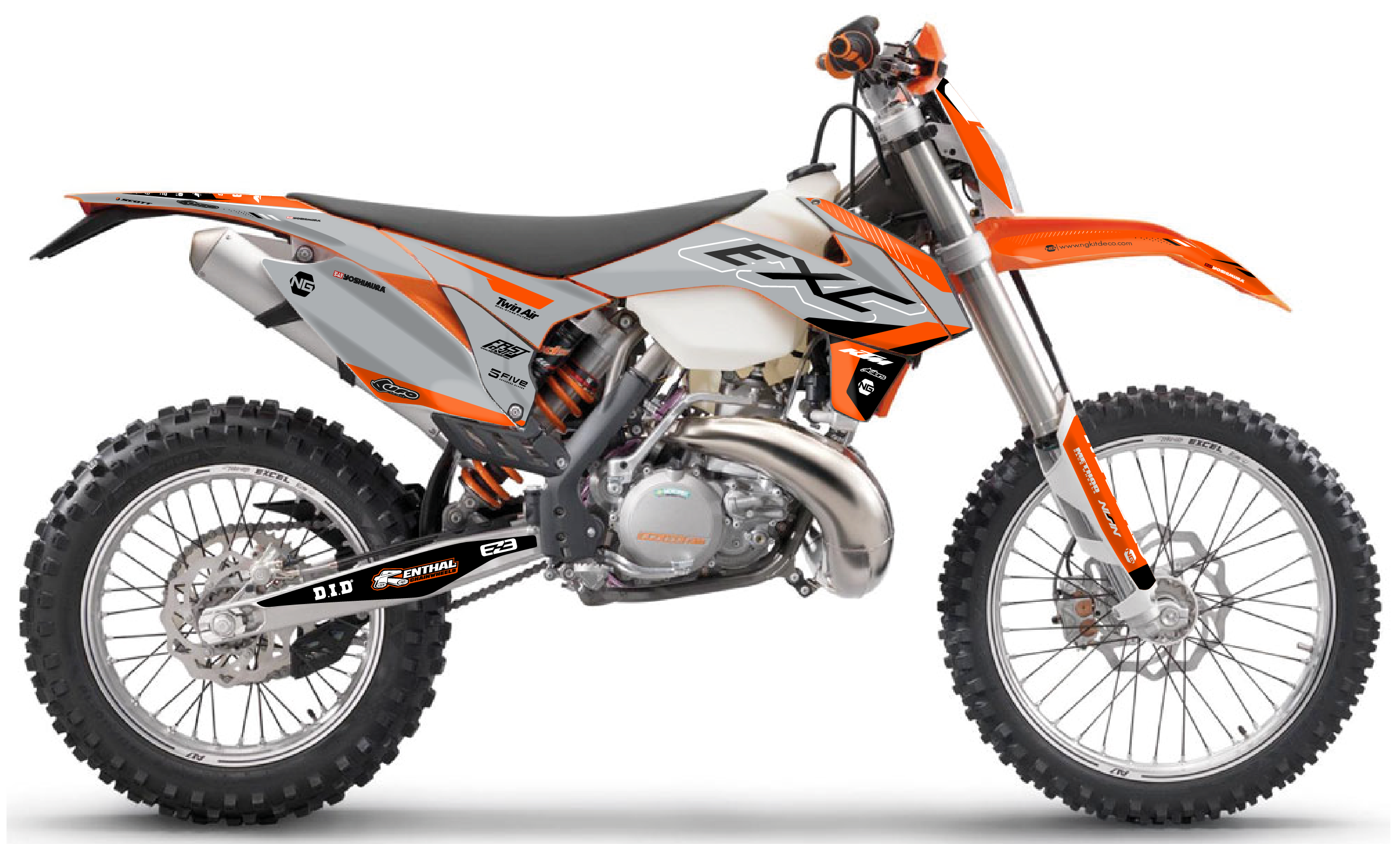 kit déco ng ktm exc excf tpi xcw 125 250 300 350 450 500 2014 2015 2016 enduro bionic series decals stickers graphics autocollant adhesifs visuel