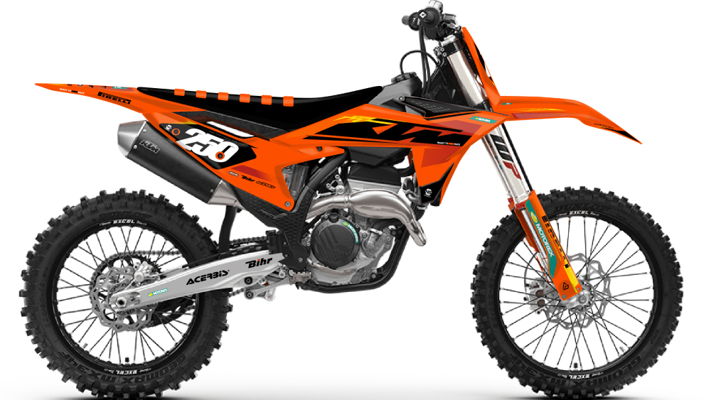 kit déco 125 150 250 300 350 450 sx sxf ktm 2025 2026 2027 motocross ng origine 2025 mx decals graphics stickers autocollant adhesifs visuel