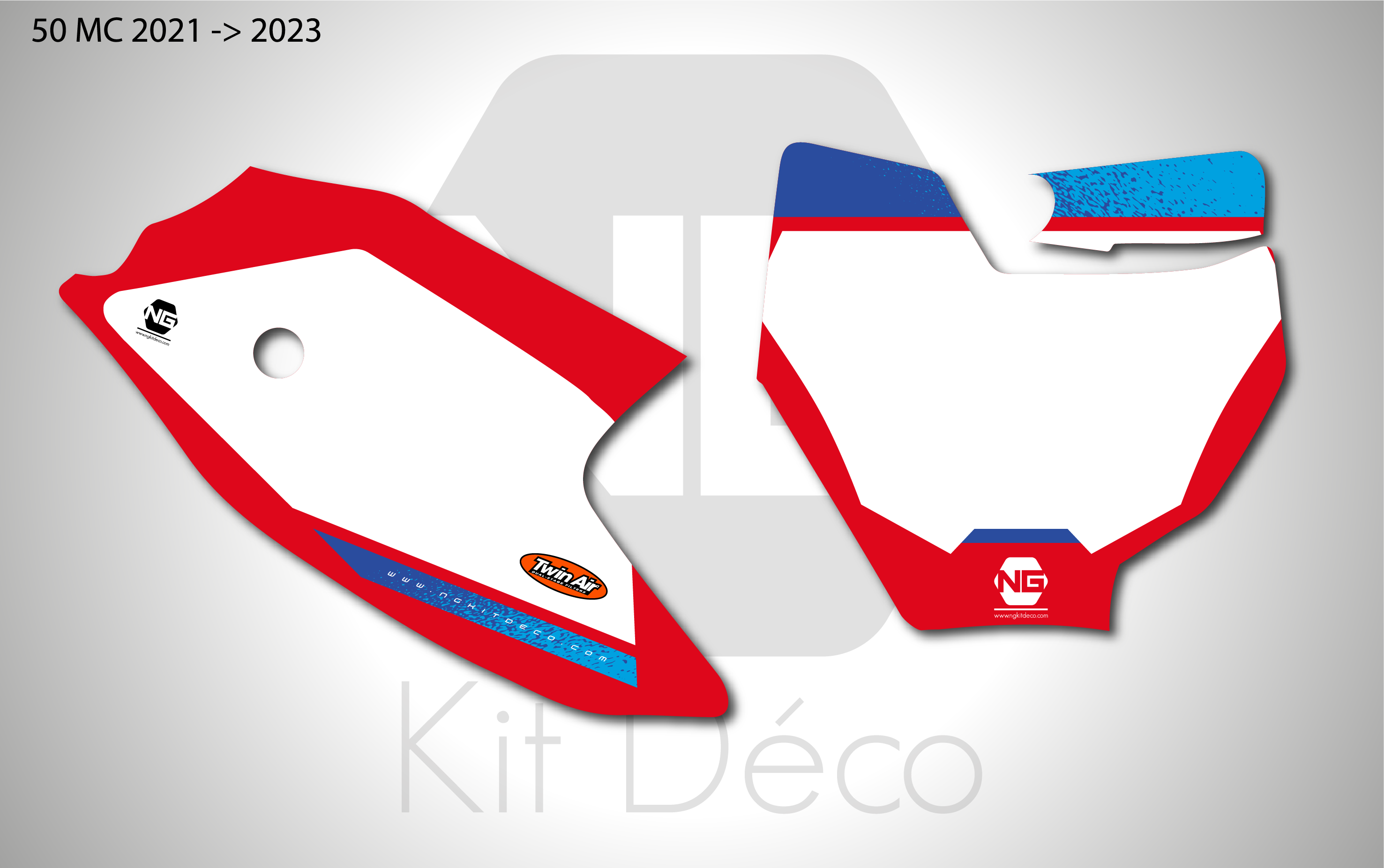 kit déco fond de plaques numéros gasgas 50 mc 2021 2022 2023 motocross ng factory 2024 mx decals stickers graphics autocollant adhesifs