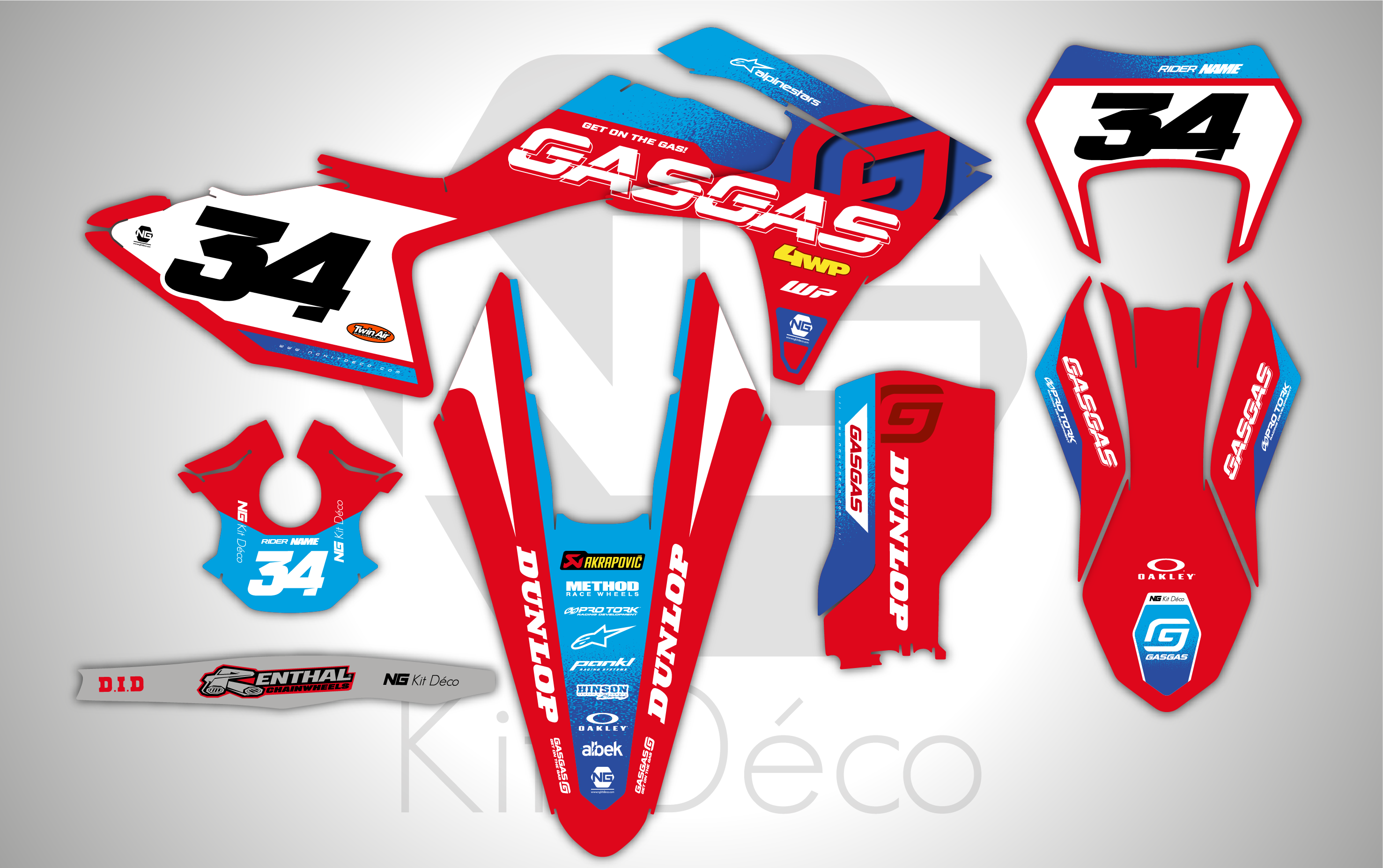 kit déco gasgas 125 250 300 350 450 500 ec ecf 2024 2025 enduro ng factory 2024 décals stickers graphics autocollant adhesifs_Plan de travail 1