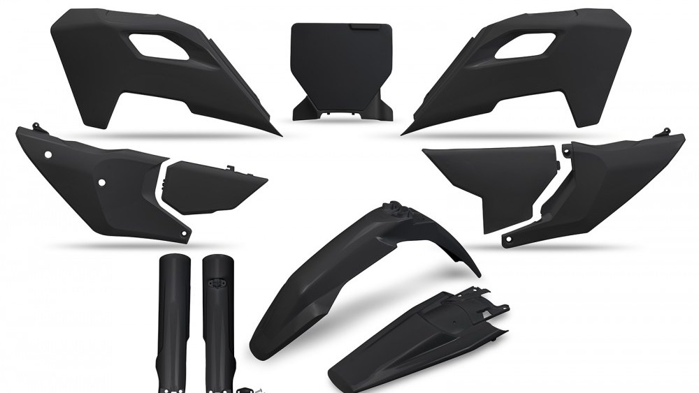 kit plastique complet ufo husqvarna 125 250 350 450 tc fc 2023 2024 motocross noir