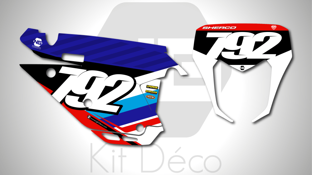 kit déco fond de plaques numéros 125 250 300 450 se sef 2025 sherco ng patriot series enduro graphics decals stickers adhesifs autocollant_Plan de travail 1