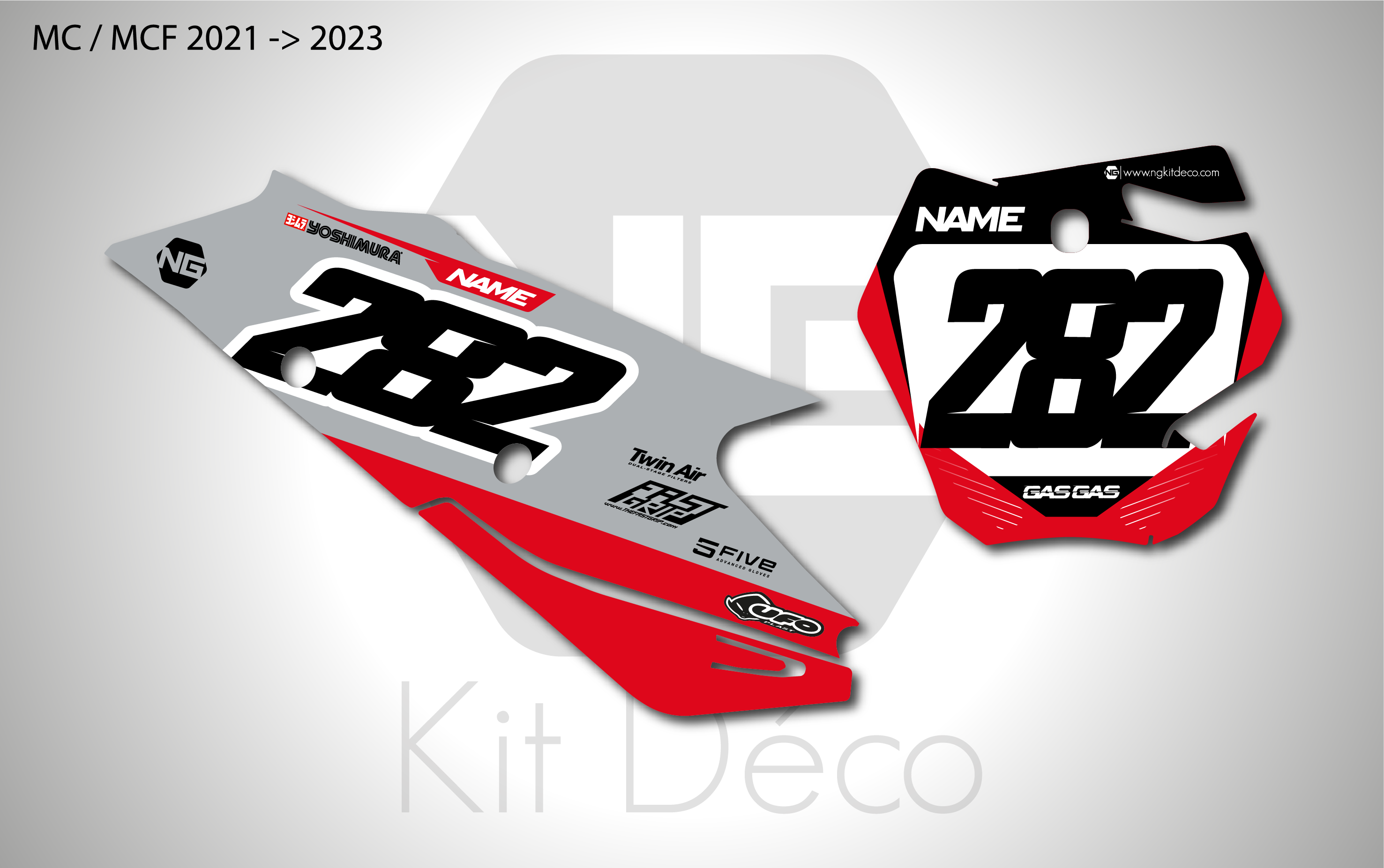 kit déco fond de plaques numéros 125 250 350 450 mc mcf gasgas 2021 2022 2023 motocross ng bionic séries mx decals stickers graphics autocollant adhesifs_Plan de travail 1