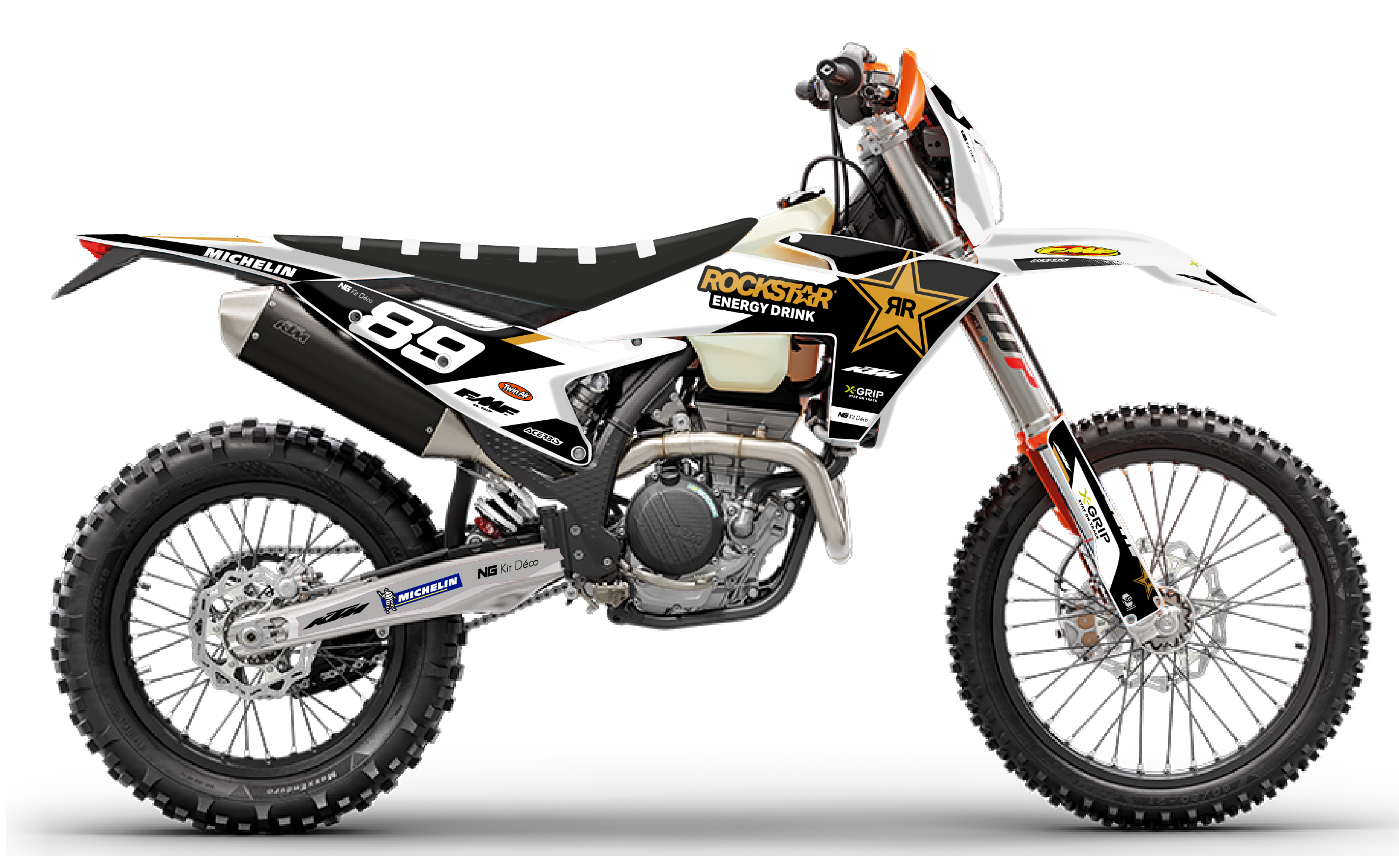 Kit déco KTM EXC EXCF TPI ROCKSTAR 125 250 300 350 450 500
