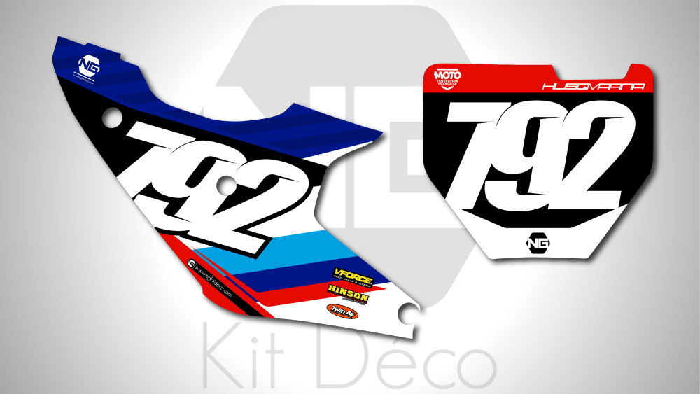 kit déco fond de plaques numéros 125 150 250 300 350 450 TC fc 2025 husqvarna ng patriot motocross graphics mx decals autocollant adhesifs_Plan de travail 1