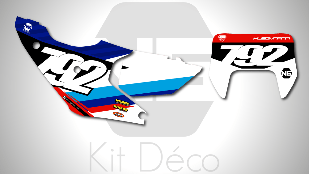 kit déco fond de plaques numéros 125 250 300 350 450 501 te fe 2024 2025 husqvarna ng patriot series mx graphics motocross decals stickers adhesifs autocollant_Plan de travail 1