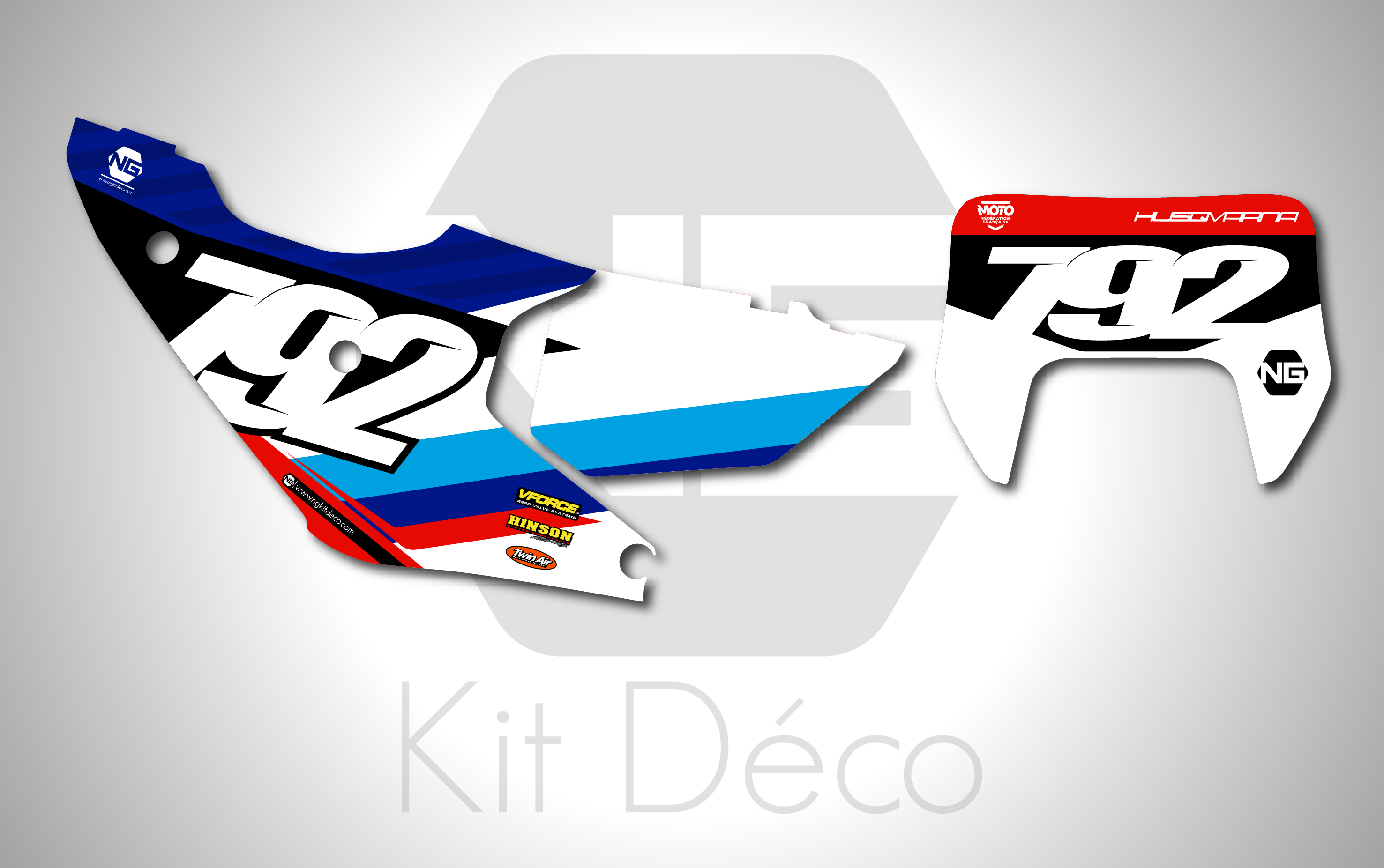 kit déco fond de plaques numéros 125 250 300 350 450 501 te fe 2024 2025 husqvarna ng patriot series mx graphics motocross decals stickers adhesifs autocollant_Plan de travail 1
