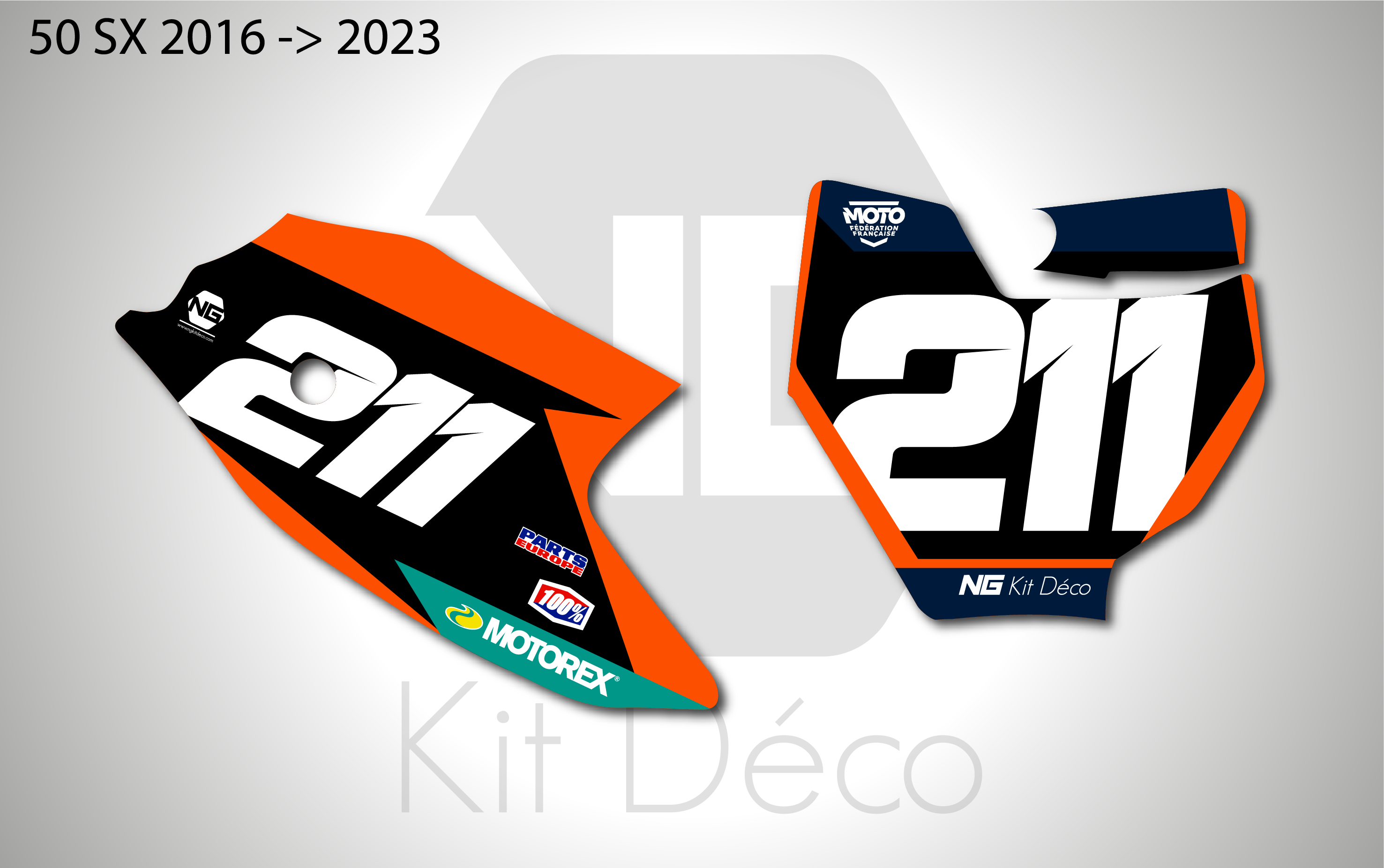 kit déco fond de plaques numéros 50 sx 2016 2017 2018 2019 2020 2021 2022 2023 ktm ng motocross vdl motorsports 2025 decals stickers mx graphics autocollant_Plan de travail 1