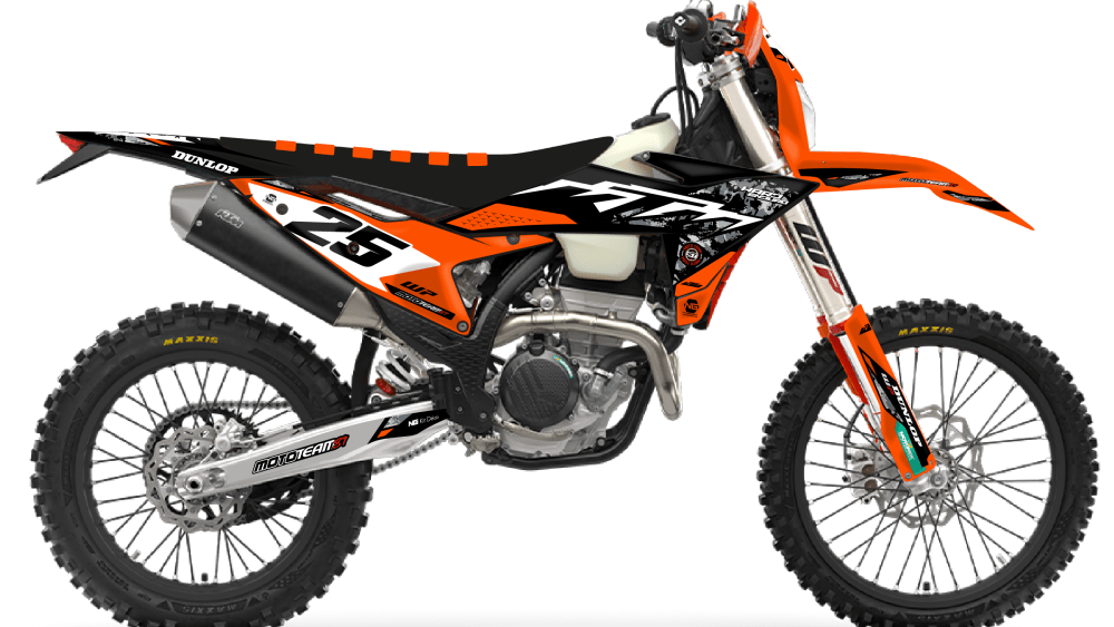 kit déco ktm 125 250 300 350 450 500 exc excf tpi xcw 2026 2027 enduro ng mt81 hard enduro 2025 decals stickers graphics autocollant adhesifs visuel
