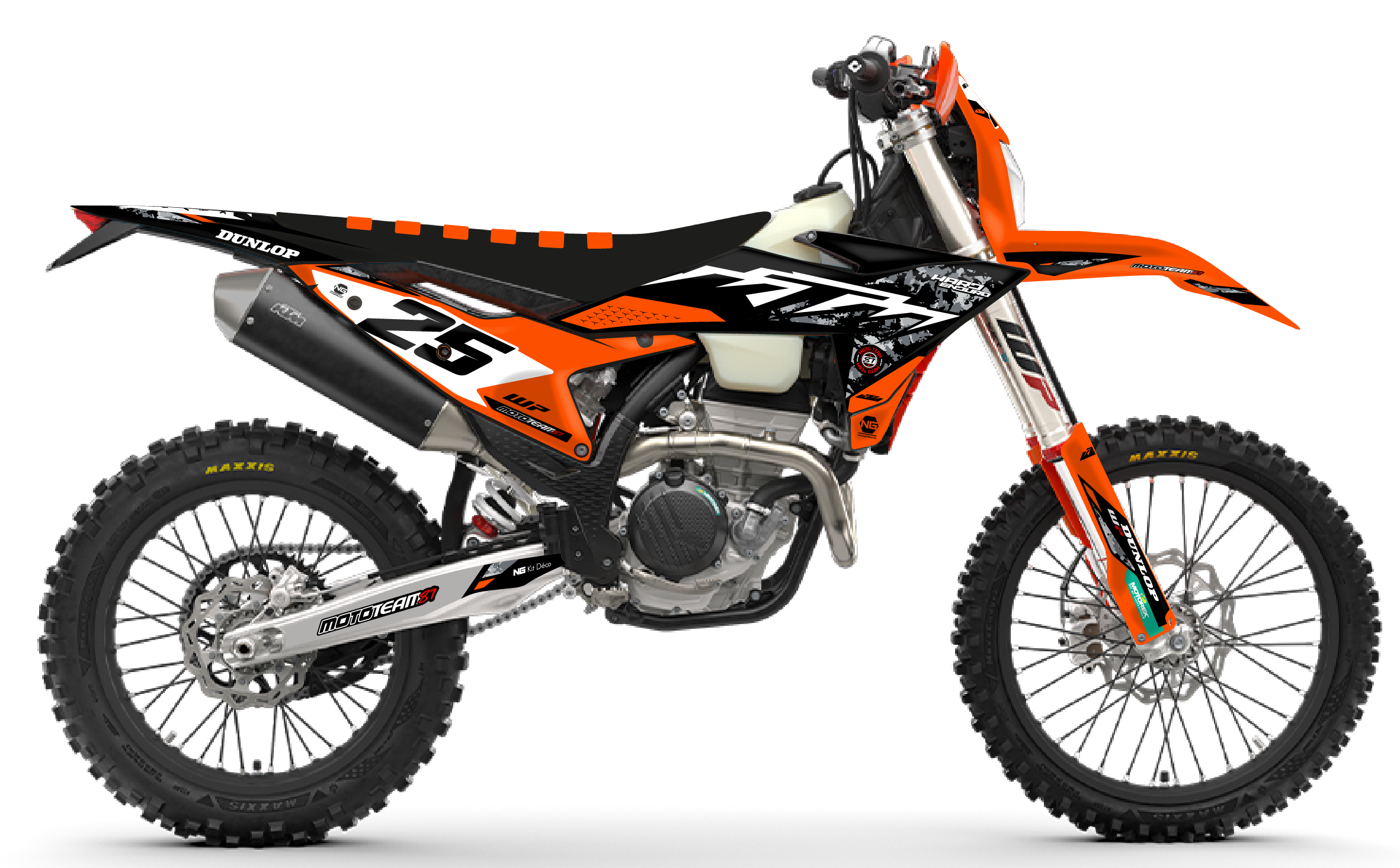 kit déco ktm 125 250 300 350 450 500 exc excf tpi xcw 2026 2027 enduro ng mt81 hard enduro 2025 decals stickers graphics autocollant adhesifs visuel