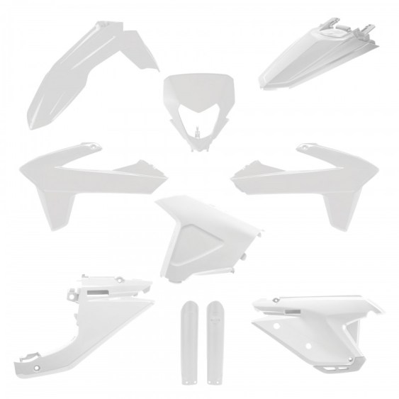 kit plastique 125 250 300 350 450 500 se sef sherco 2025 kit complet polisport blanc