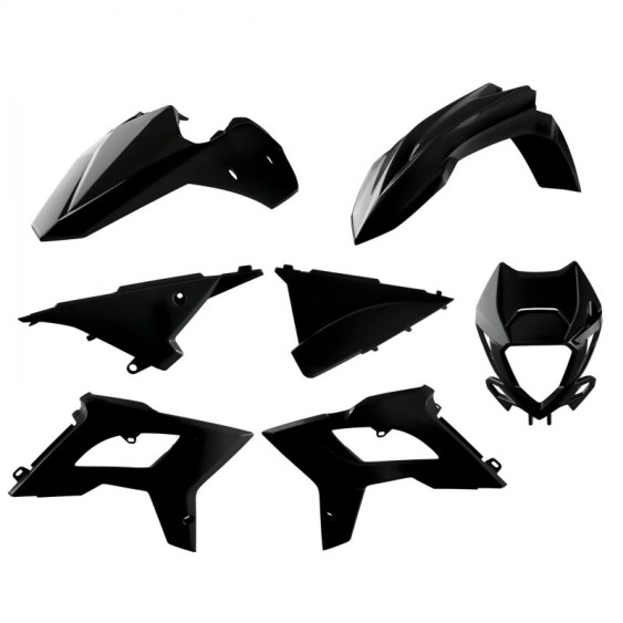 kit plastique beta 125 200 250 300 350 390 430 480 rr 2013 2014 2015 2016 2017 polisport restyle kit complet noir