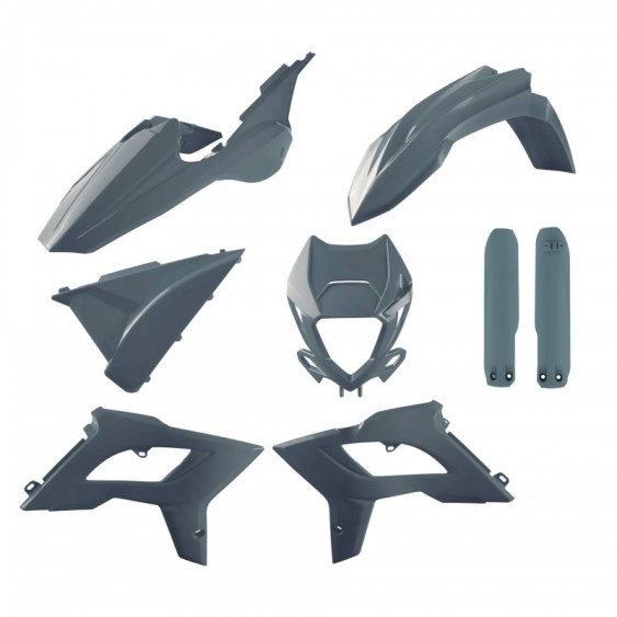 kit plastique beta 125 200 250 300 350 390 430 480 rr 2018 2019 polisport restyle kit complet gris
