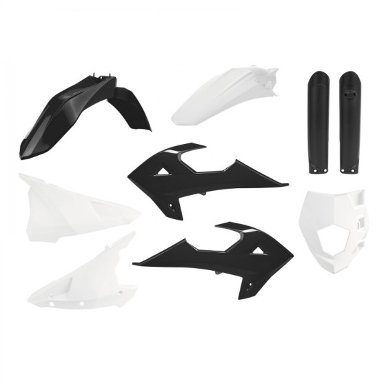 kit plastique gasgas ec ecf 125 250 300 350 450 2018 2019 2020 enduro kit complet polisport noir blanc