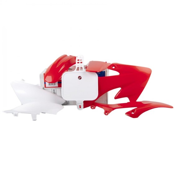 kit plastique polisport honda complet 50 crf motocross rouge blanc