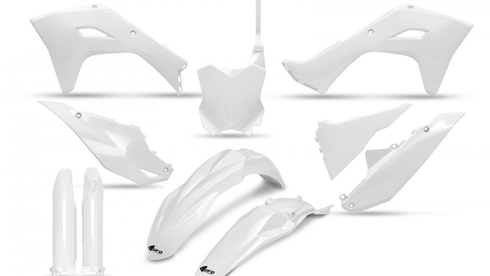kit plastique ufo complet 250 450 kxf 2024 2025 kawasaki blanc