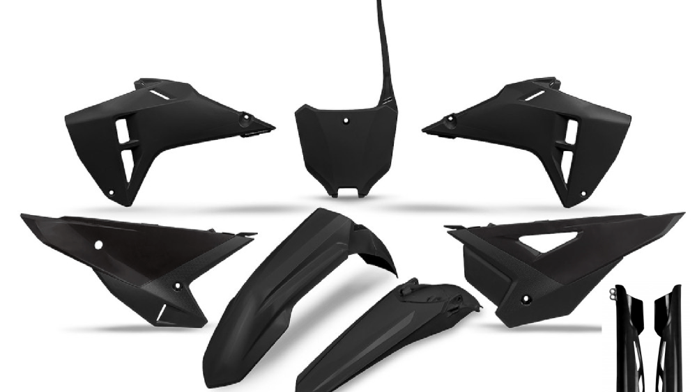 kit plastique ufo honda complet 250 450 crf 2025 motocross noir