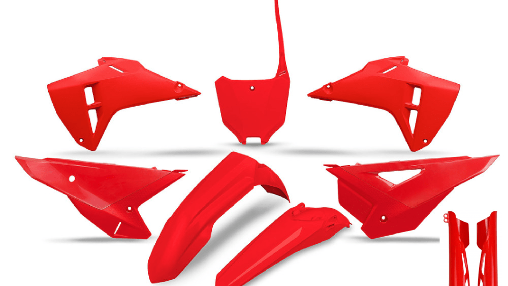 kit plastique ufo honda complet 250 450 crf 2025 motocross rouge