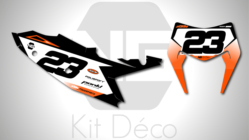 kit déco fond de plaques numéros ktm 125 250 300 350 450 500 exc excf tpi xcw 2024 2025 enduro ng cita series decals stickers graphics autocollant adhesifs visuel_Plan de travail 1