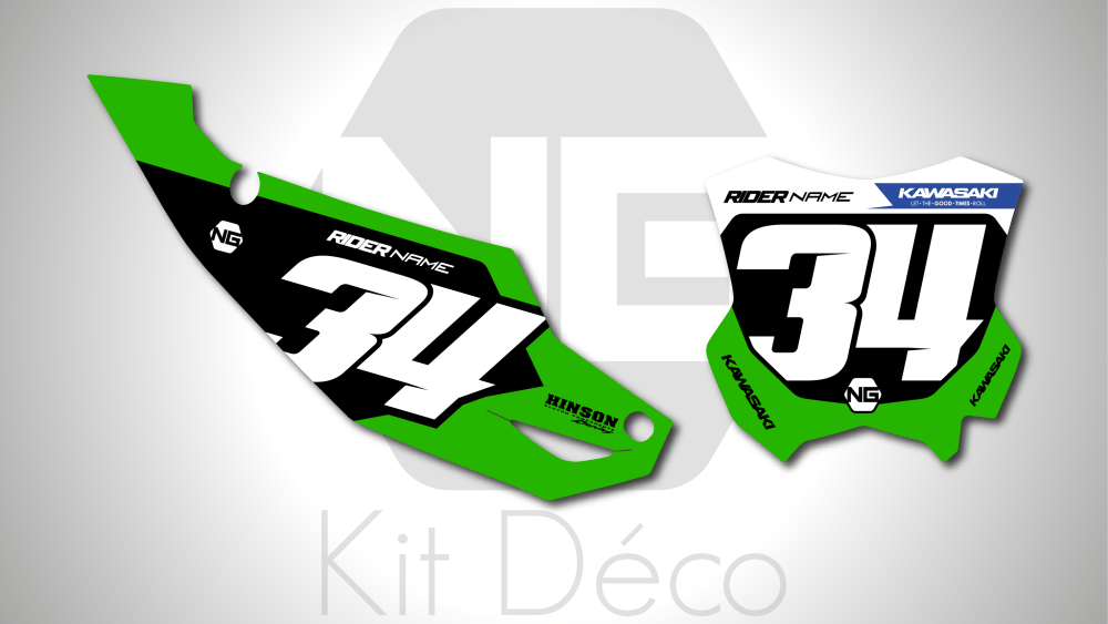 kit déco fond deplaques numéros 450 250 kx kxf 2024 2025 kawasaki motocross ng fast series mx decals stickers graphics autocollant adhesifs_Plan de travail 1