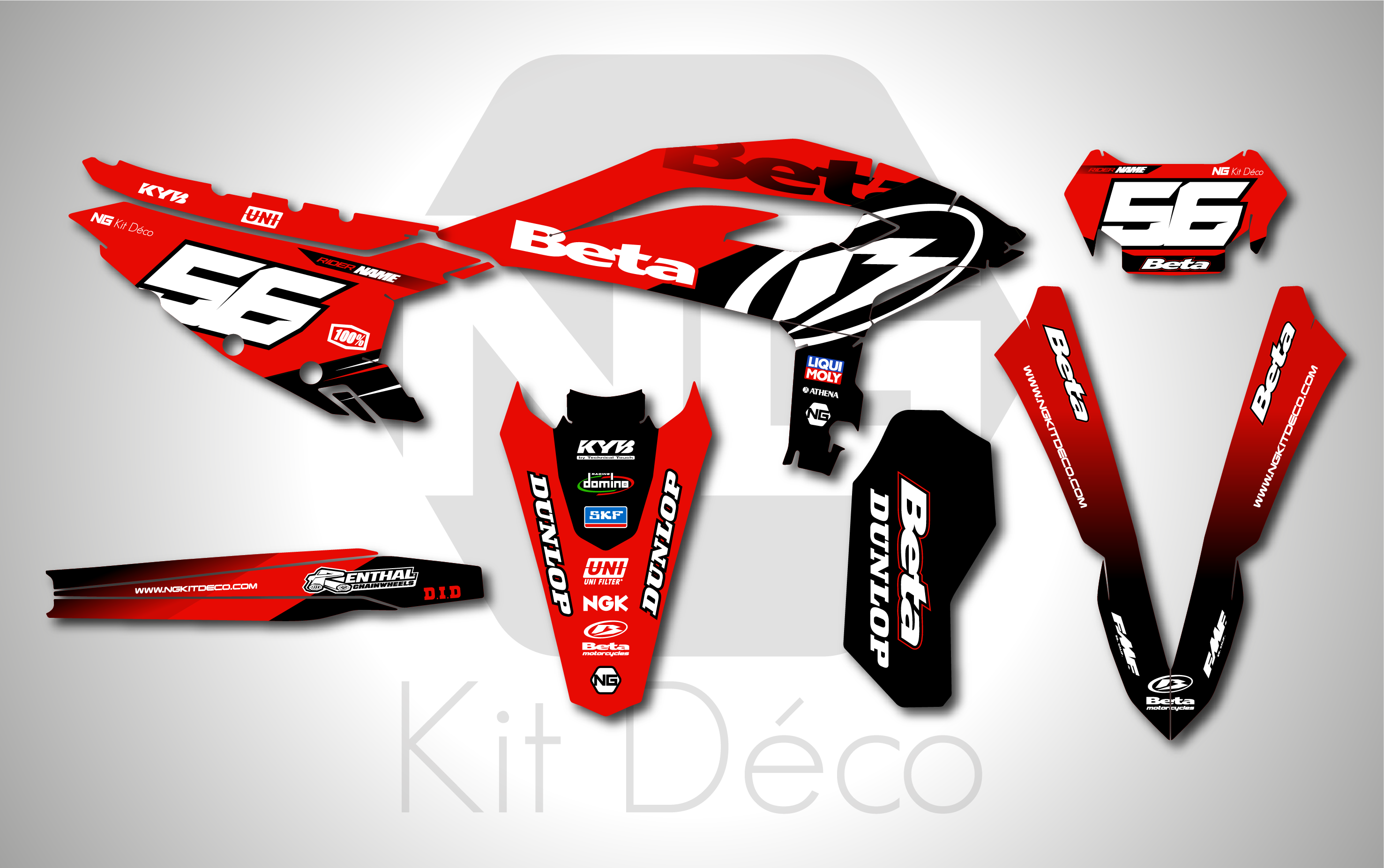 kit déco 125 200 250 300 350 390 430 480 beta rr x pro 2025 ng pure series enduro decals stickers graphcis autocollant adhesifs_Plan de travail 1