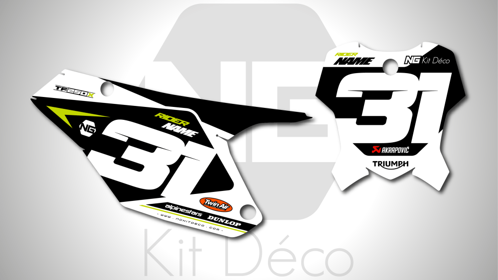 kit déco fond de plaques numéros triumph tf 450 250 x 2024 2025 motocross ng mx south séries decals graphics stickers autocollant adhesifs_Plan de travail 1