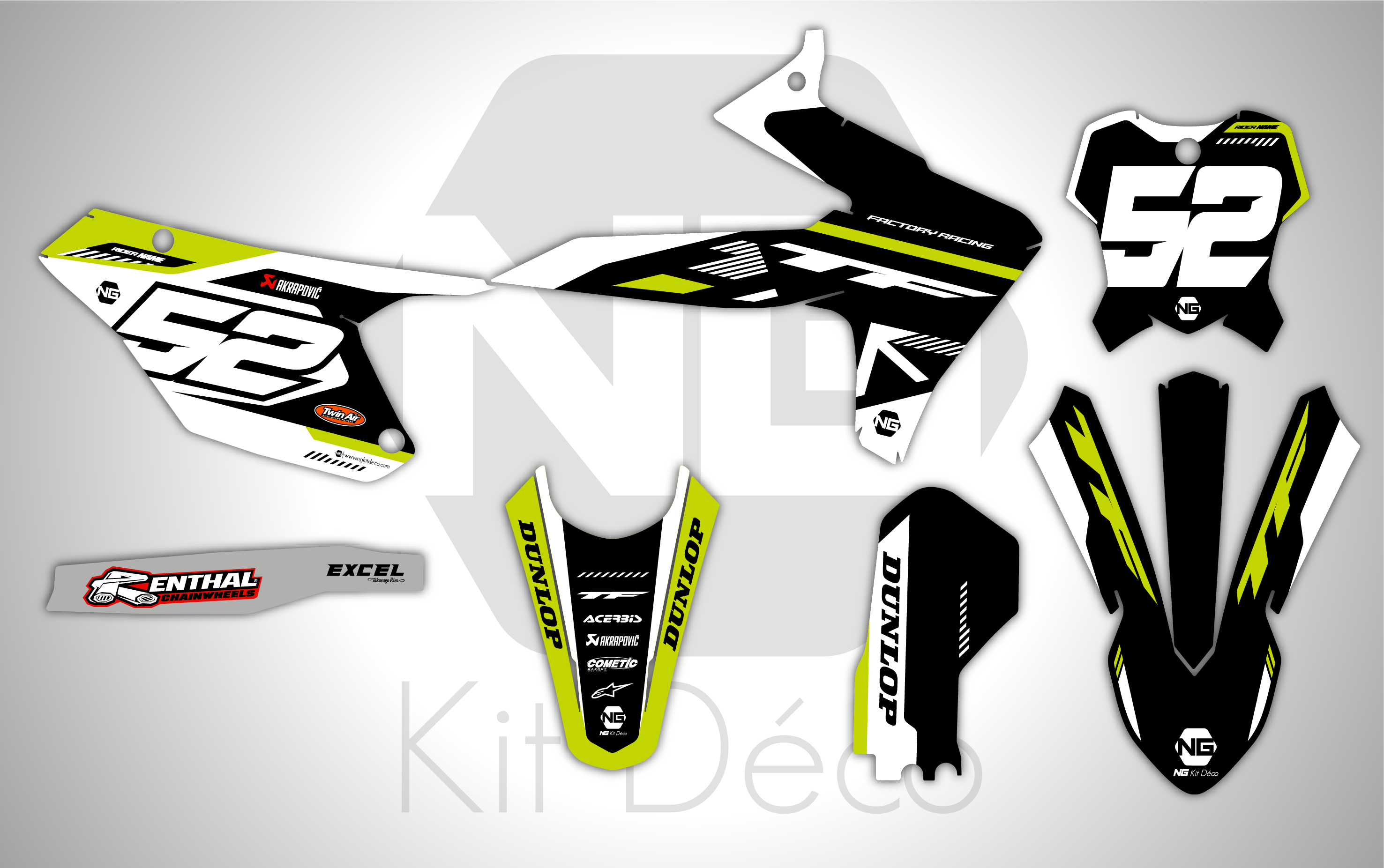 kit déco triumph tf 450 250 x 2024 2025 2026 2027 motocross ng mx race series decals graphics stickers autocollant adhesifs
