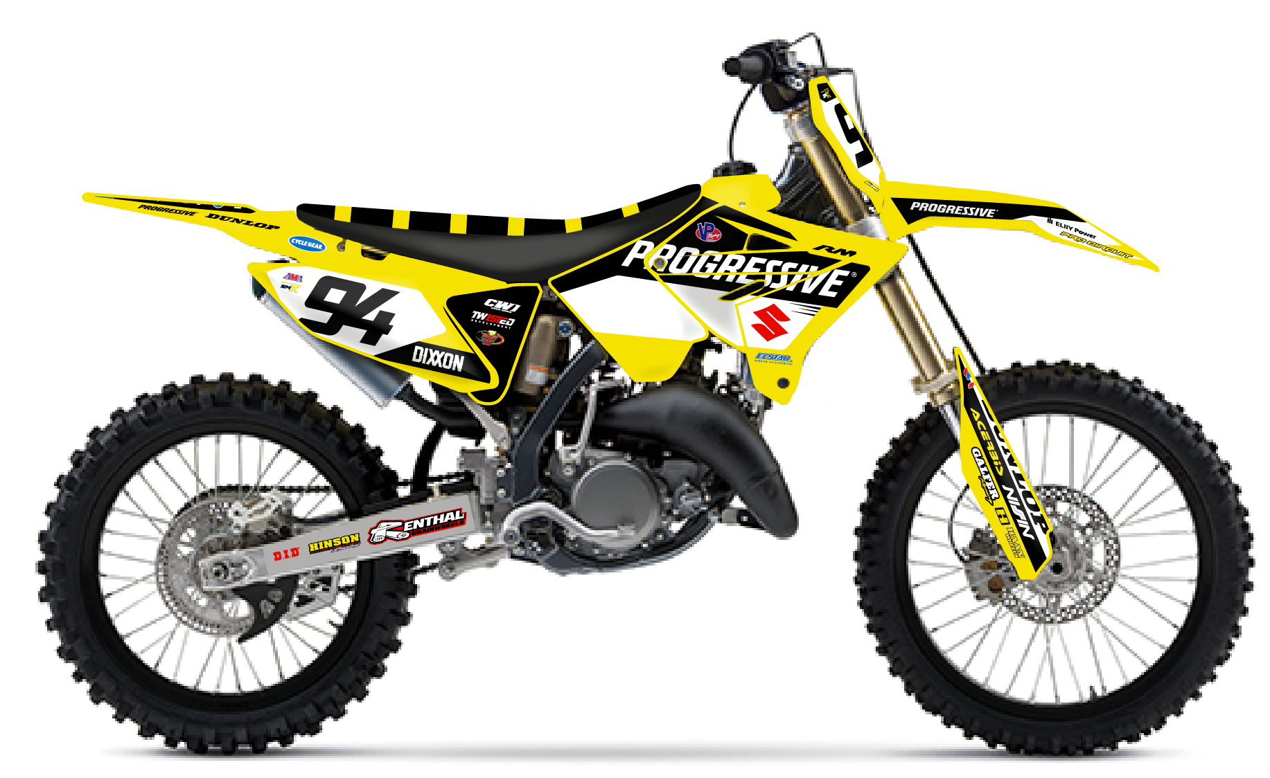 kit déco 125 250 rm polisport restyle suzuki ng motocross factoyr 2025 decals stickers graphics autocollant adhesifs visuel