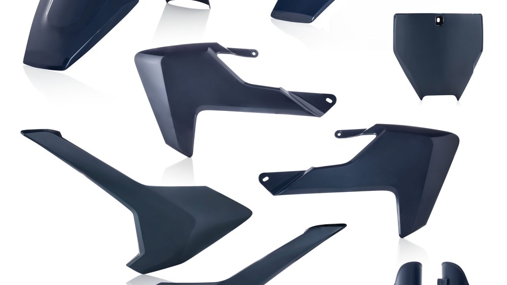 kit plastique acerbis complet husqvarna 65 tc 2017 2018 2019 2020 2021 2022 2023 motocross bleu