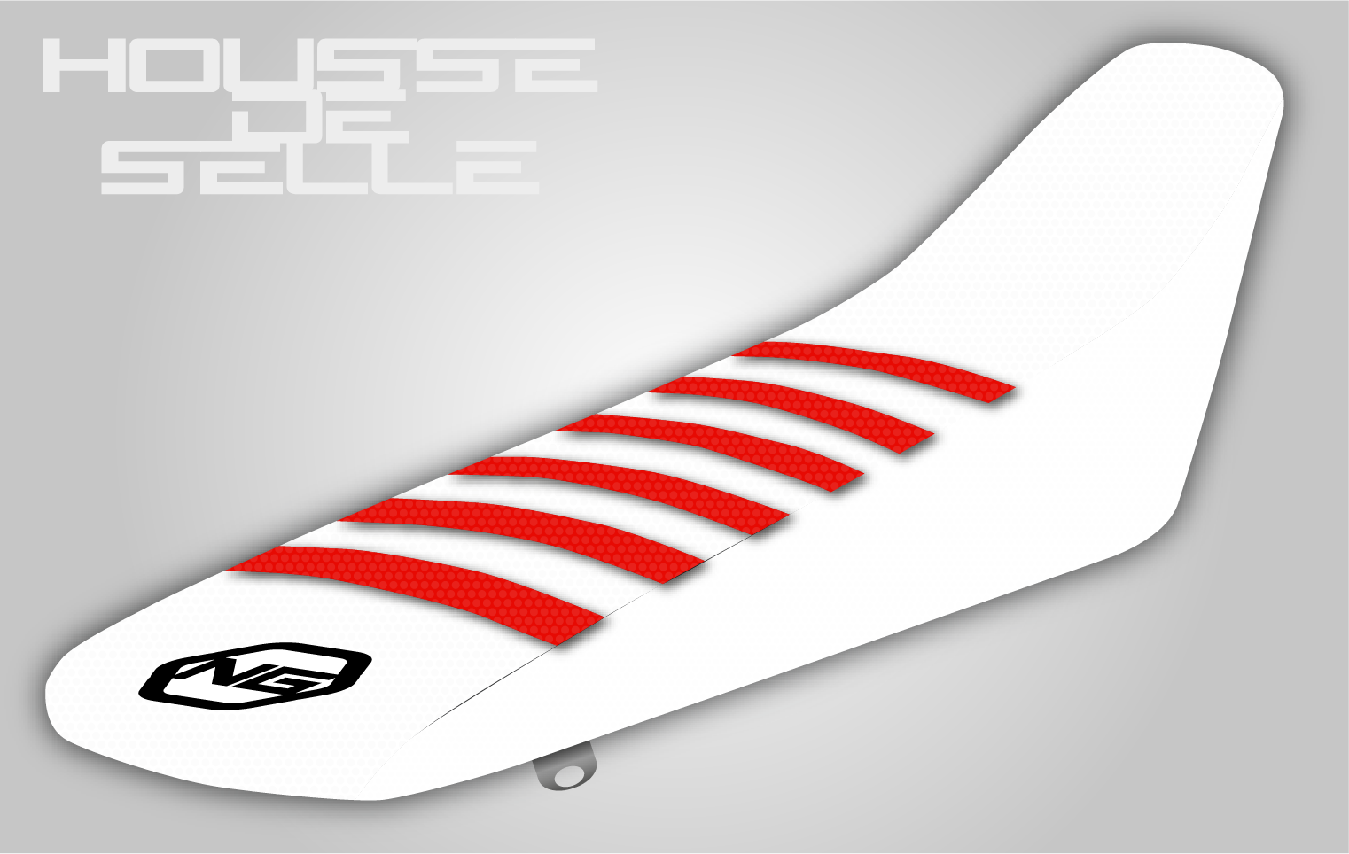 housse de selle fantic xx xxf xe xef 125 250 300 310 450 ng seat cover blanche rouge-01