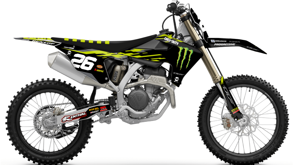 kit déco triumph tf 250 450 x 2024 2025 2026 2027 motocross ng mx factory team mxgp series 2025 decals graphics stickers autocollant adhesifs visuel