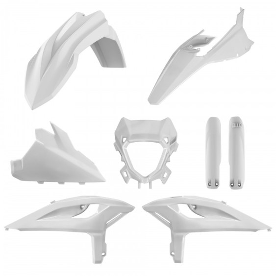 kit plastique beta 125 200 250 300 350 390 430 480 rr x pro 2025 kit complet polisport blanc