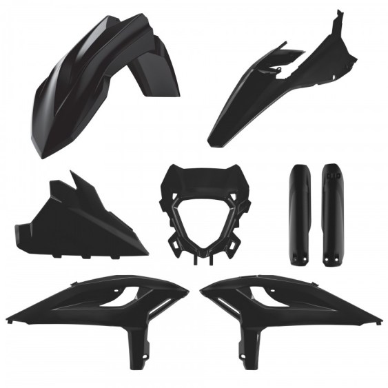 kit plastique beta 125 200 250 300 350 390 430 480 rr x pro 2025 kit complet polisport noir