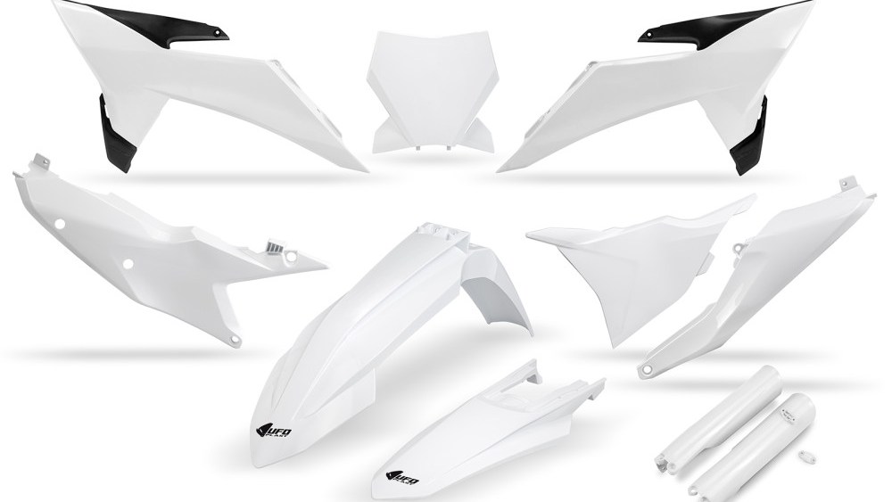 kit plastique complet ufo plast ktm 125 150 250 350 450 sx sxf 2025 2026 blanc