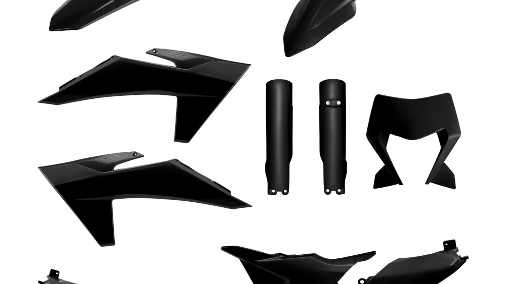 kit plastique ktm exc excf tpi xcw 125 200 250 300 350 450 500 2024 2025 2026 kit complet polisport noir
