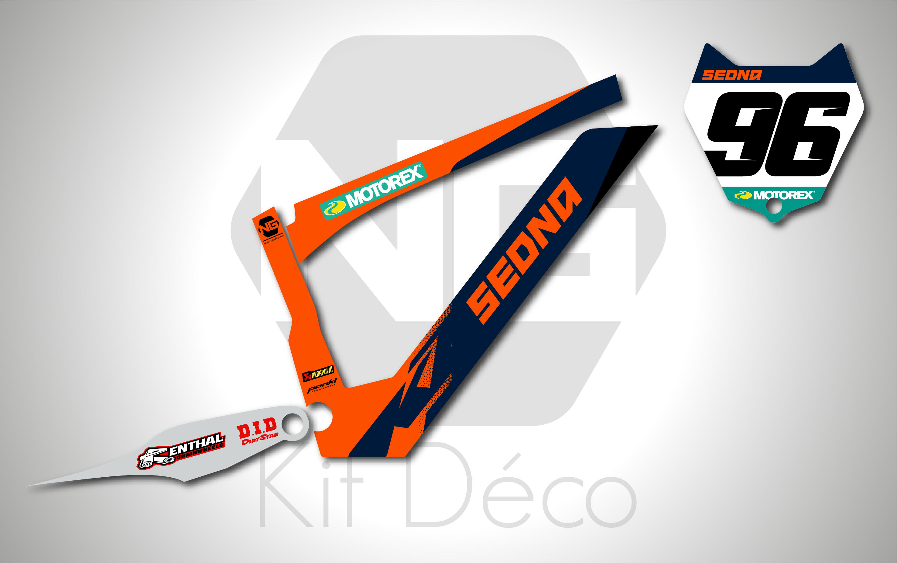 kit déco draisienne sedna sx 18 ng decals ktm sxf factory réplica mx decals graphics autocollant adhésifs_Plan de travail 1