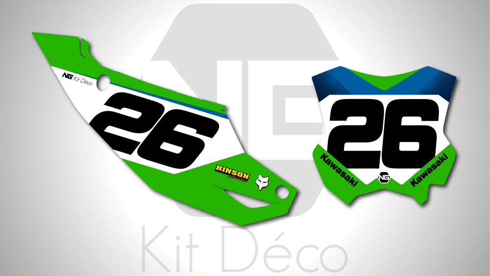 kit déco fond de plaques numéros 450 250 kx kxf 2024 2025 2026 kawasaki motocross ng origine 2026 mx decals stickers graphics autocollant adhesifs_Plan de travail 1