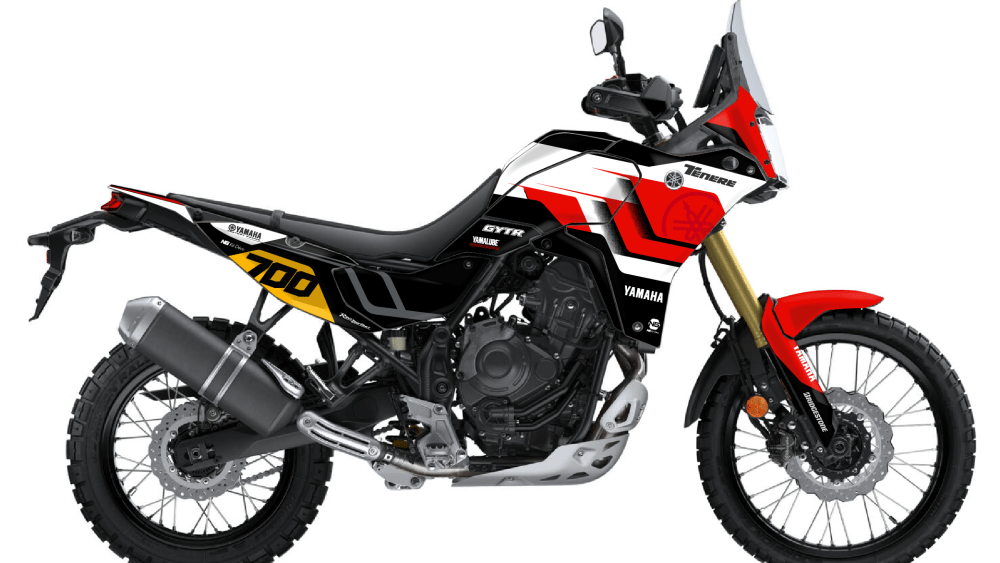 kit déco 700 tenere 2025 2026 t7 yamaha trail ng 70 TH anniversaire decals stickers graphics autocollant adhesifs visuel_Plan de travail 1