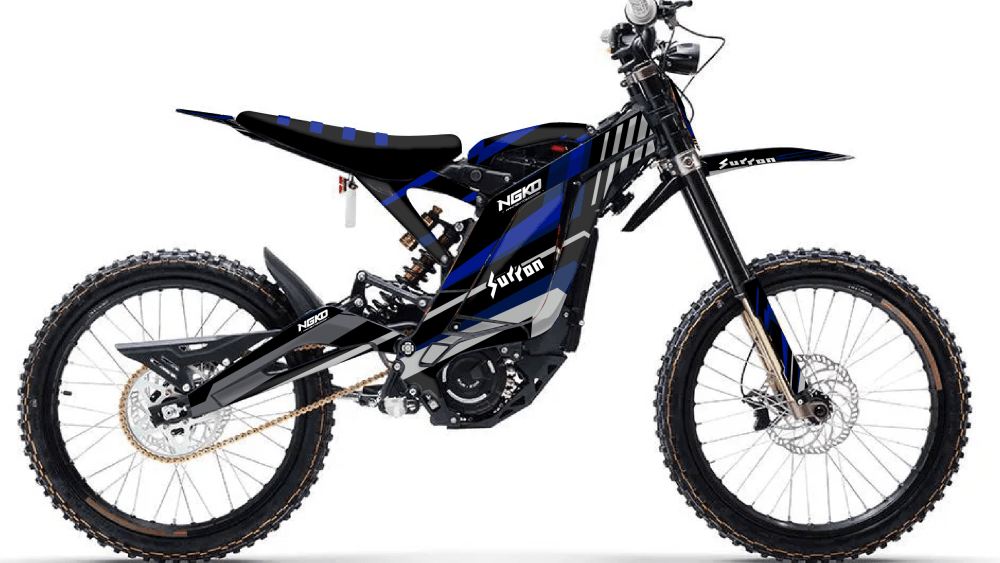 kit déco moto électrique sur ron suron ligt bee thunder séries bleu 2026 ng decals stickers graphics autocollant adhésifs visuel-01