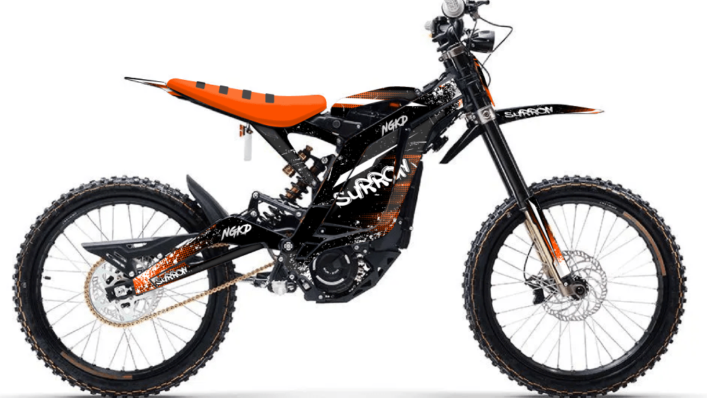 kit déco moto électrique sur ron suron ligt bee trash series orange 2026 ng decals stickers graphics autocollant adhésifs visuel-01