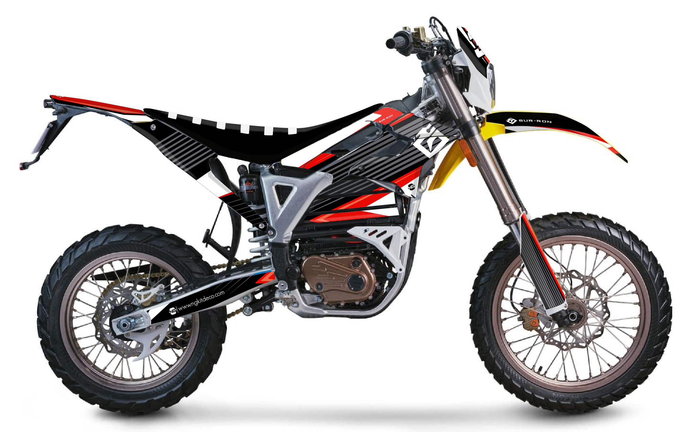 kit déco moto électrique sur ron suron storm bee ted series rouge ng decals stickers graphics autocollant adhésifs visuel-01