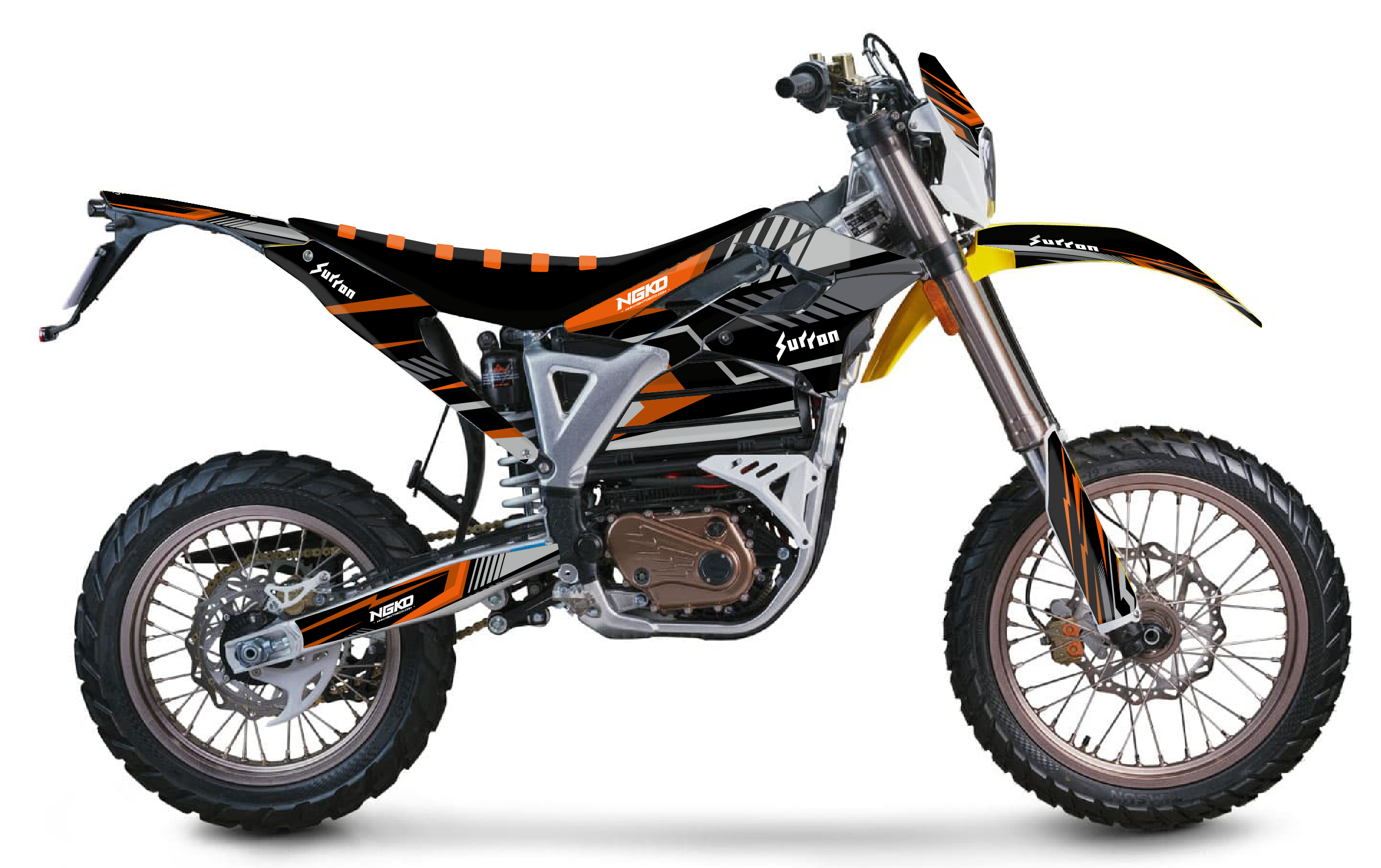 kit déco moto électrique sur ron suron storm bee thunder orange ng decals stickers graphics autocollant adhésifs visuel-01